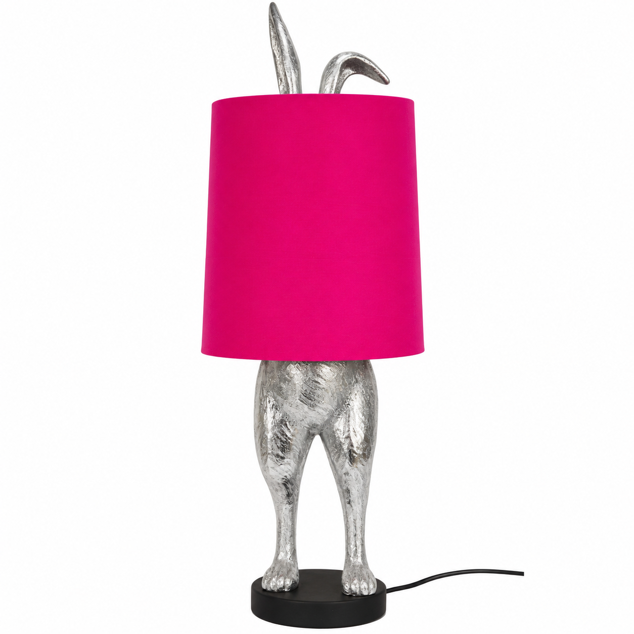 Lampada da Tavolo Coniglio con Paralume Fucsia
