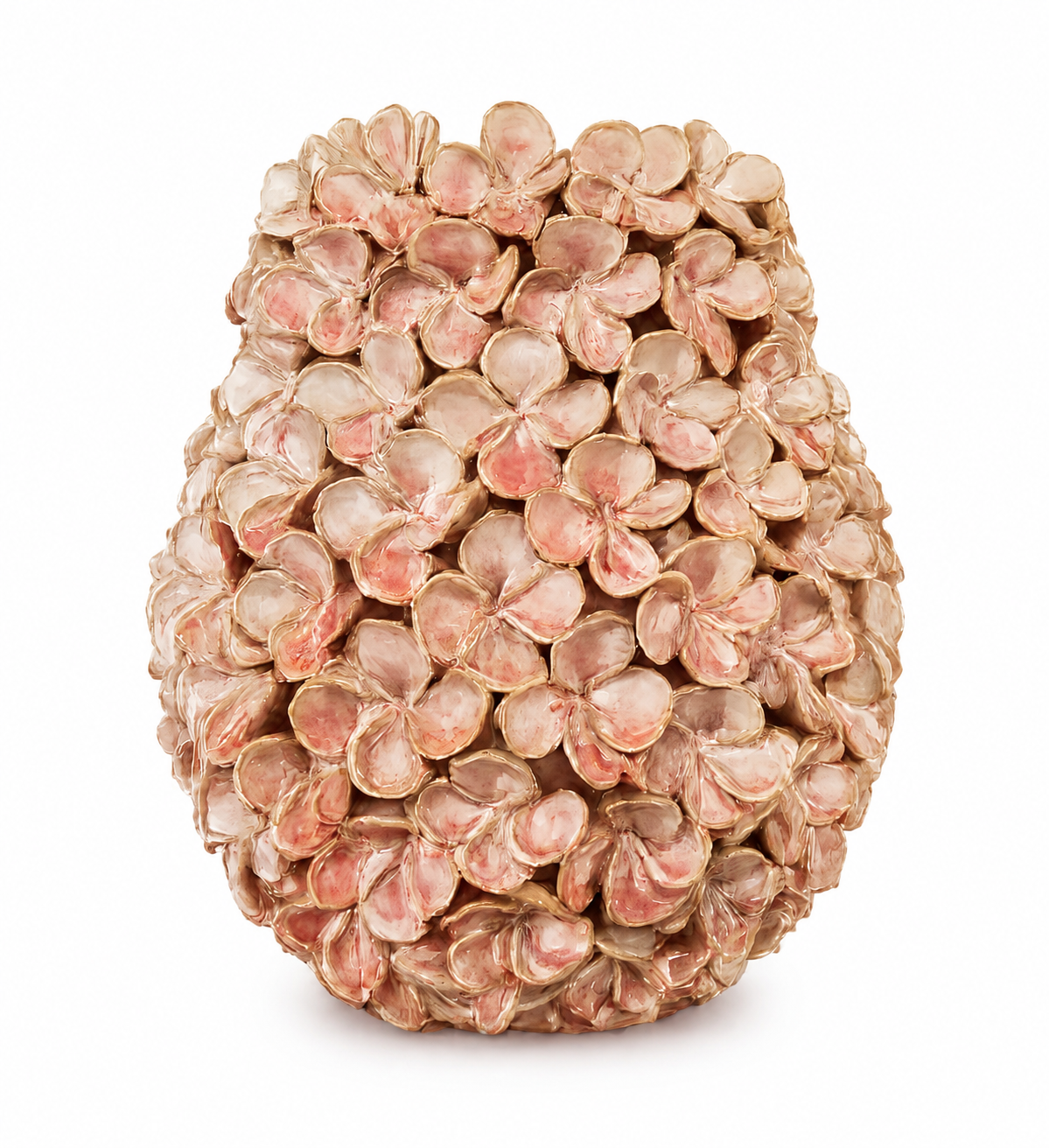 EDG Vaso Freaky Ortensia Rosa in Ceramica H 27 cm