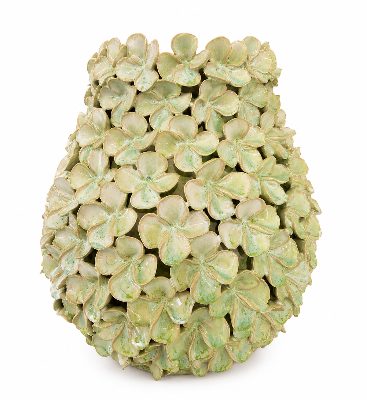 EDG Vaso Freaky Ortensia Verde in Ceramica H 27 cm
